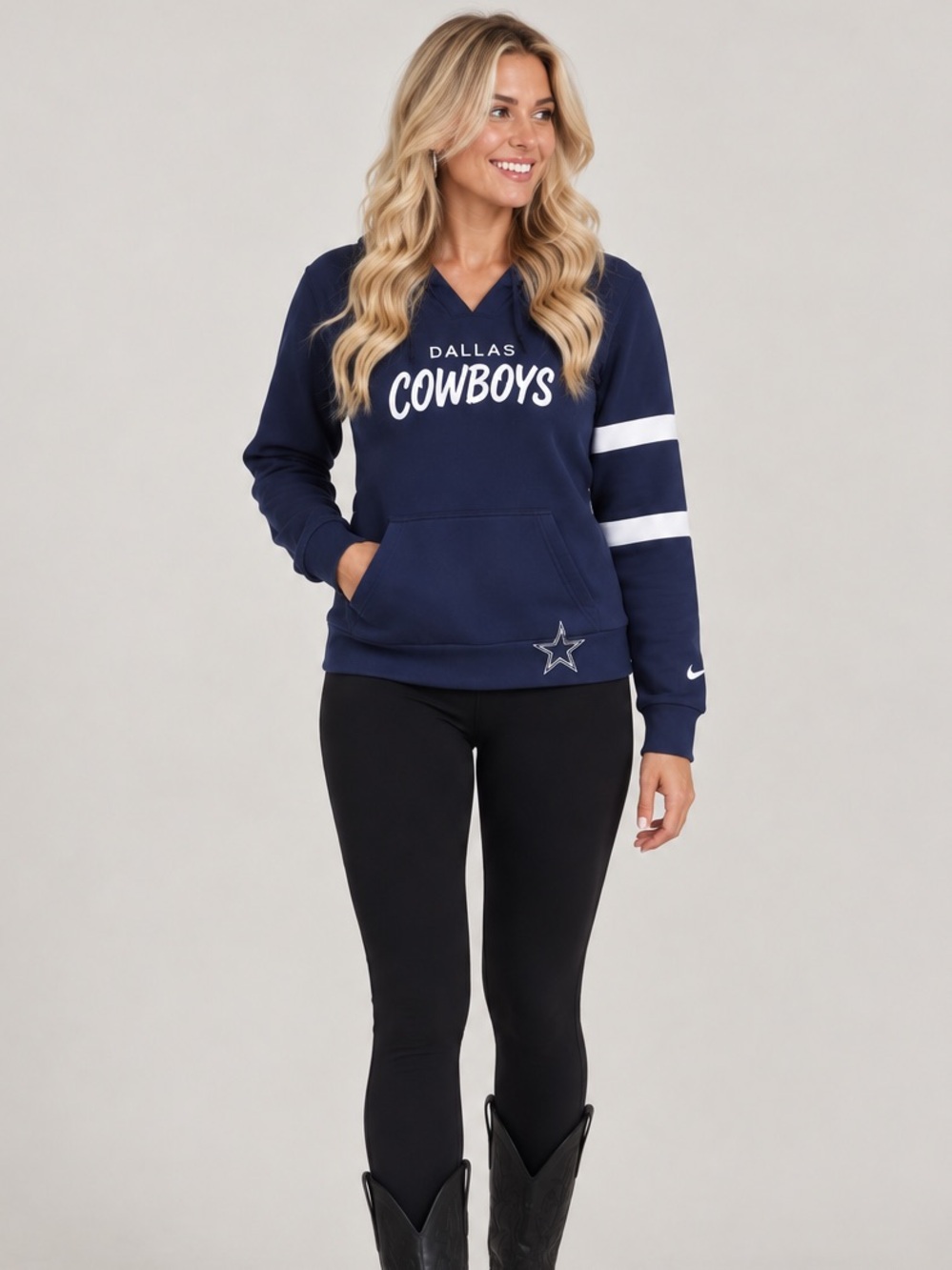 Nike NFL Dallas Cowboys Navy Pullover Hoodie Women’s Large